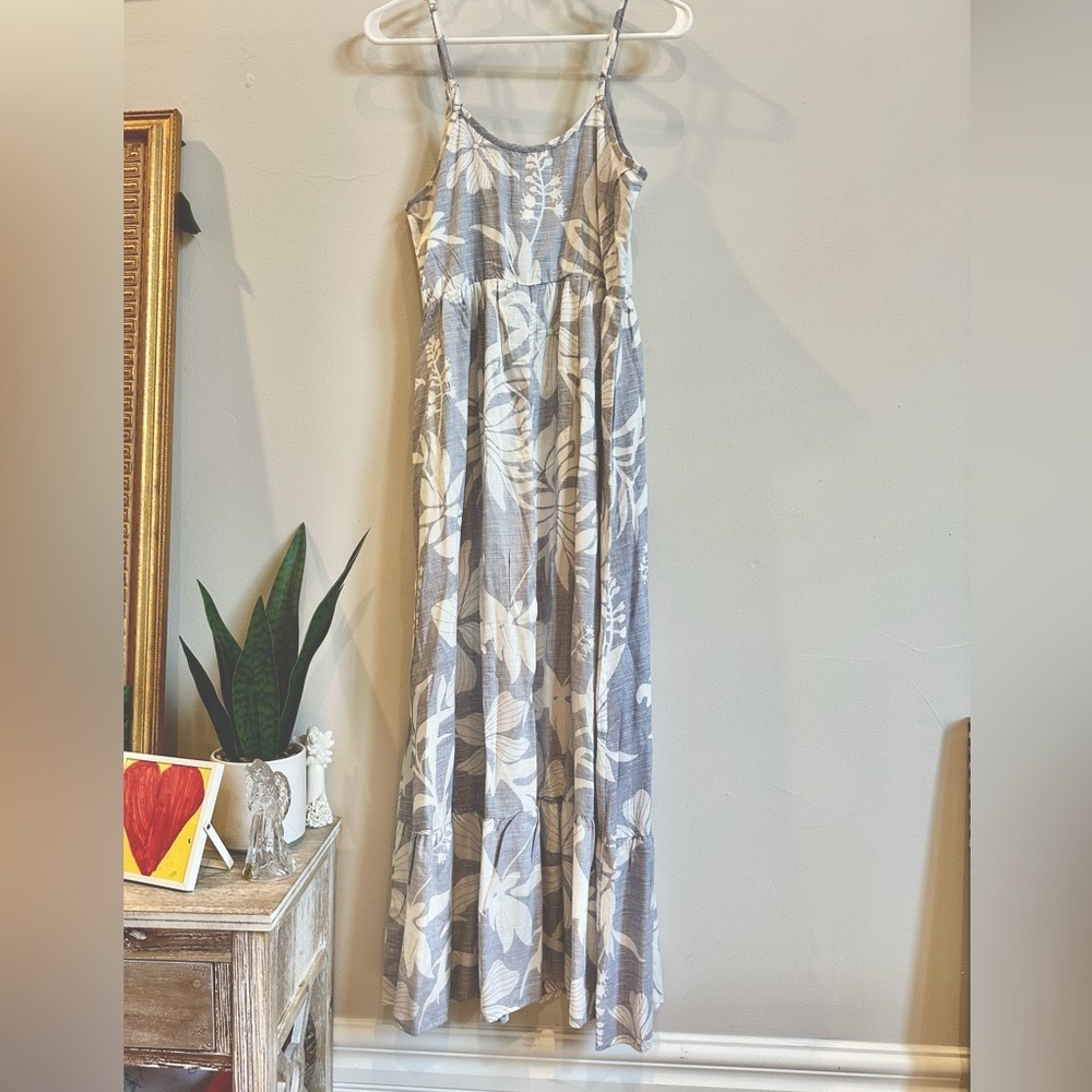 Kiwi + Punch Floral Blue and white Maxi Dress Small - Picture 2 of 6